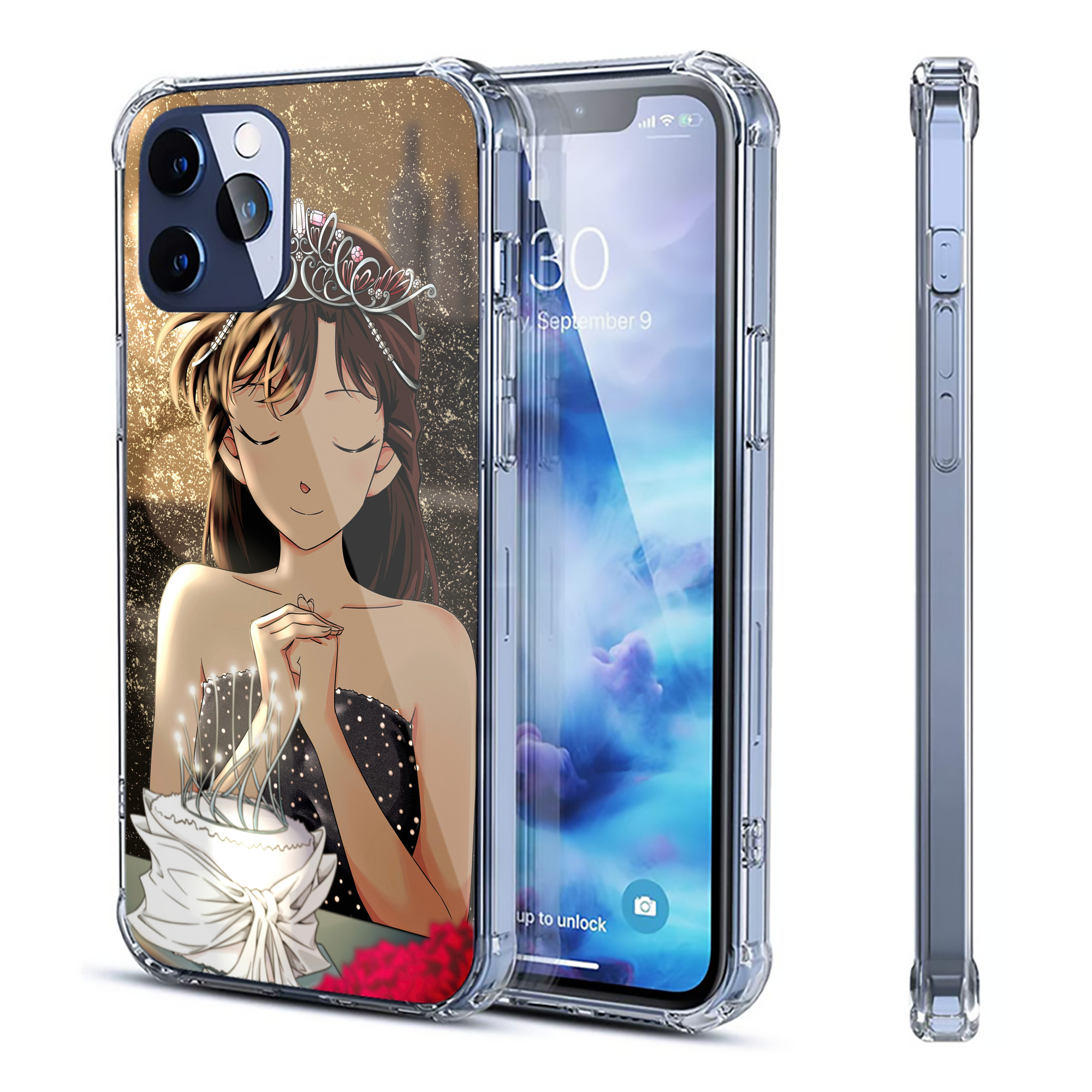 （画像用） 名探偵コナン Detective Conan 【iPhone 12シリーズ対応】透明スマホケース（クリアソフトケース）